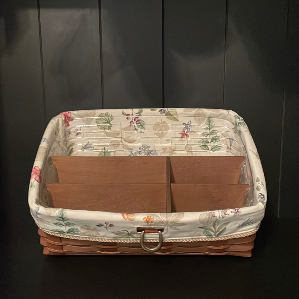 Longaberger Desktop basket combo in Botanical fields